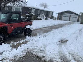 Plowing snow