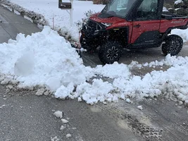 Plowing snow